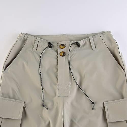 Grubovi struk Terrove hlače Y2K ravne široke noge padobranske hlače Vintage Y2K nisko rastopom baggy