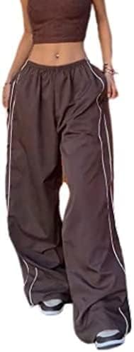 Ženske pantalone pantalone elastične struke baggy teretne hlače Y2K staklene hlače cinch dno