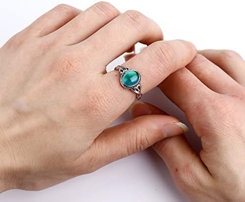 Milacolato 925 srebrni prstenovi za raspoloženje za žene djevojke 18k Bijelo pozlaćeni ručno rađeni