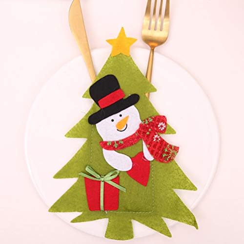Abaodam 3kom Božić rezač i viljuška torba Santa Claus snjegović Elk Kuhinja Pribor za jelo držači