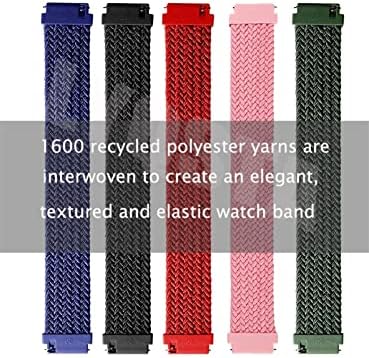 Dfamin Watch Band za Samsung Galaxy Watch 3 41/45/46 / 42mm Aktivna 2 pletena solo petlje narukvica za Huawei