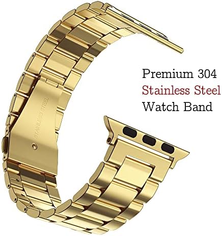 Mryuesg Dizajniran za Apple Watch Band, zglob za i-satorija serije 8 7 6 5 4 3 2 1 SE, metalni lanac od nehrđajućeg