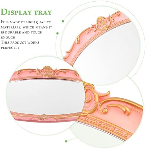 Retro zrcalna ploča ukrasna zrcalna ladica ovalna vanity ladica vintage parfem kozmetika šminke nakit organizator