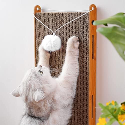 Kartonska grebalica za mačke, vertikalna ploča za mačke u obliku slova L, izdržljivi jastučići za daske