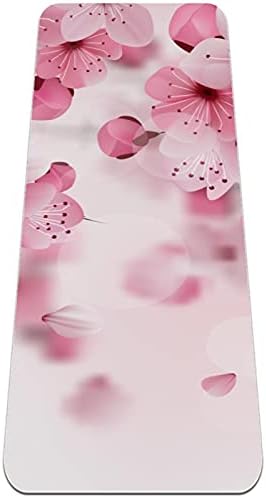 Svjetlija lijepa Pink Cherry Blossom uzorak Yoga Mat debljine neklizajuće prostirke za jogu za žene&Mat