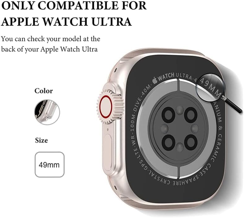 Navlaka Maalya za Apple Watch Ultra dodatna oprema Potpuni poklopac Zaštitni zaslon Protecroof Crameni