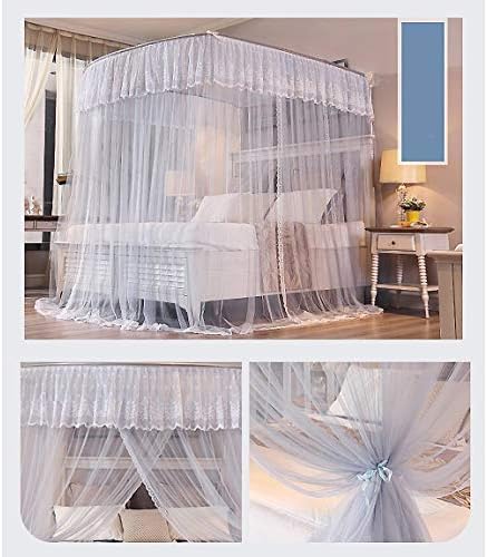 ASDFGH U-Track Lace Canopy Netting za komarce, evropski stil princeza Bed Canopy Fine mesh Mreža