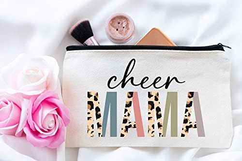 Htdesigns Cheer mama kozmetička torba - Leopard Cheer Mama šminka - pokloni za Cheer Mama -