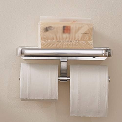 GENIGW držač toaletnog papira za kupatilo zidni instalacioni stalak za odlaganje prostor aluminijumski