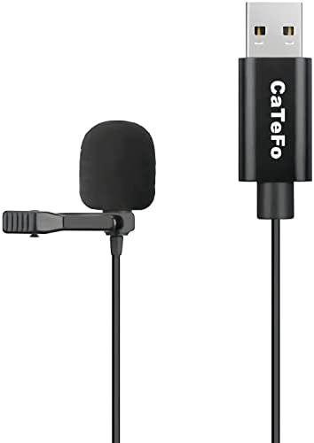 CaTeFo fo-ULM1 USB lavalier Mikrofon, omnidirekcioni kondenzator Mic sa klipom, utikač & amp;