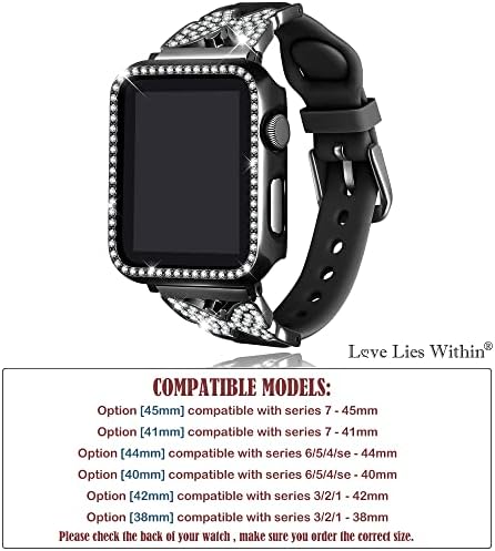 Ljubav se nalazi u BLING Leptir bandru Kompatibilan sa Apple Watch Band 38mm 40mm 41mm 42mm 44mm 45mm za
