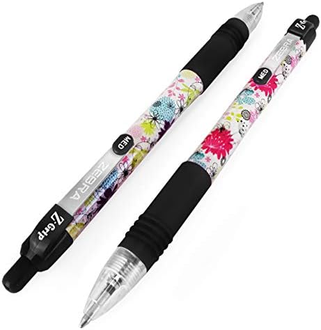 Zebra Z-Grip Smooth LompArtible olovka - 1,0 mm - Cvjetna bačva - crna - pakovanje od 3
