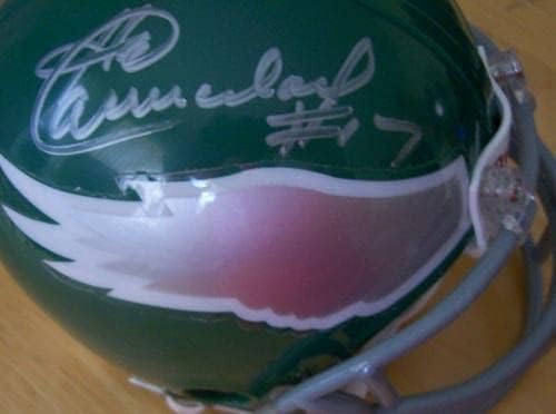 Ron Jaworski Harold Carmichael potpisao Philadelphia Eagles retro mini kacige JSA-AUTOGRAMED NFL