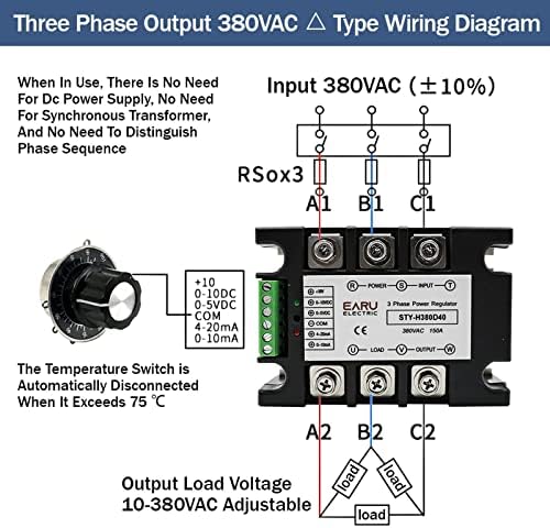 Trofazni AC modul za regulaciju napona Regulator snage tiristor 380V relej u čvrstom stanju zatamnjenje 25a-400A