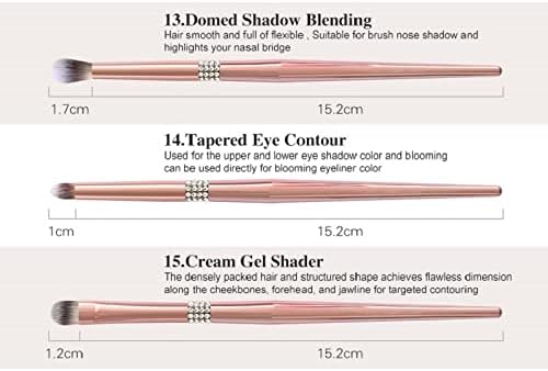 CFSNCM četkice za šminku Postavite profesionalni Bling Diamond Encrustirana ručka kose kozmetika