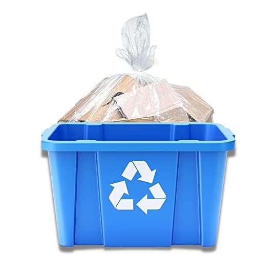 Plasticplace 14 galona čiste recikliranje vrećice za smeće │ 1,2 mil Carbage Can Liners │ 21 x16 x27 ''