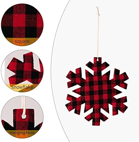 Božićni materijal Crveni i crni plaćeni privjesak za snježne pahulje Privjesak Božićne stablo