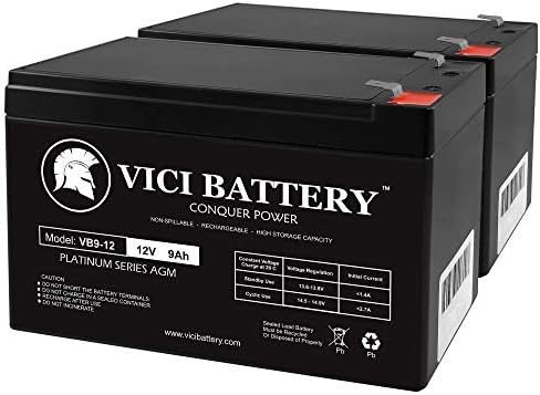 Vici baterija 12V 9Ah zamjenjuje APC RBC5 RBC9 RBC22 RBC32 RBC33 Zeus PC9-12 - 2 Pack brend proizvoda