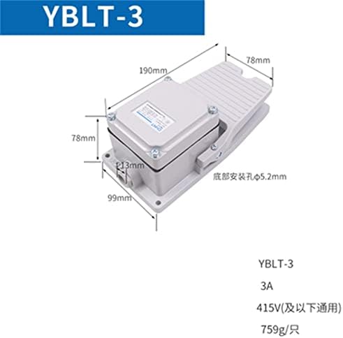 LIUGOU 1kom nožni prekidač YBLT-EKW/5A / B tačka samo resetovanja YBLT-3/4 nožna pedala mašine YBLT-YDT1/11