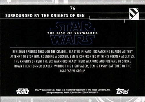 2020 TOPPS Star Wars Raspon Skywalker serije 2 Ljubičasta 76 okružena vitezovima ren trgovačke