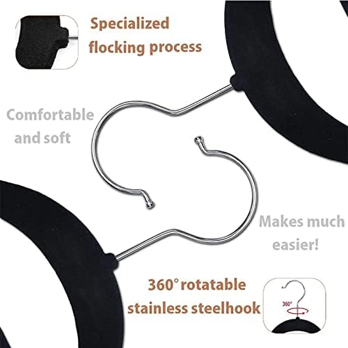 LSKJFF Sloked vješalice, neklizajući vješalice za odjeću, baršunaste / višebojne opcije - za ormar