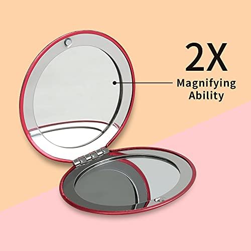 Muka Prilagođeno lasersko ugravirano okruglo kompaktno ogledalo za šminkanje, personalizirano džepno ogledalo