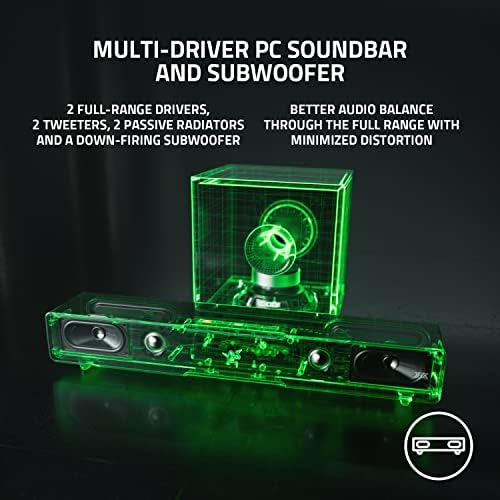 Razer Leviathan V2: multi-Driver PC gaming Soundbar sa subwooferom - thx Spatial Audio-kompaktan