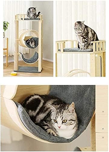 Haieshop Cat Tree Condo Stub Za Grebanje Cat Tower Cat Tree Integrisana Drvena Kuća Vila Stub
