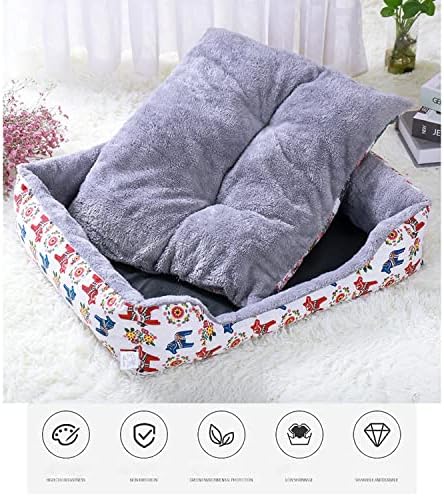 Krevet za mačke koji se samo zagrijava-zimski plišani Meki Psi krevet za mačke s jastukom 1 za