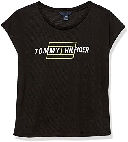 Tommy Hilfiger Girls 'sportska majica kratkih rukava, decline posade, lagana i rastegnuta