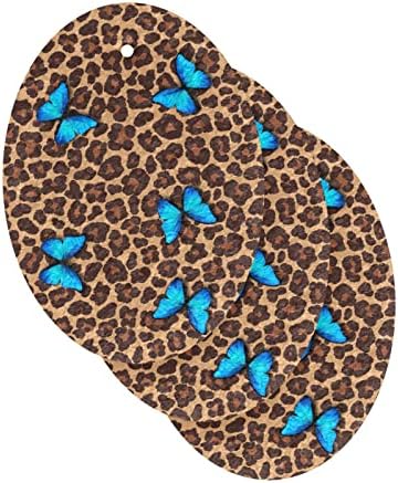 Alaza plavi leptir Leopard Cheetah Print Print Prirodno spužva Kuhinjski celulozni spužvi za