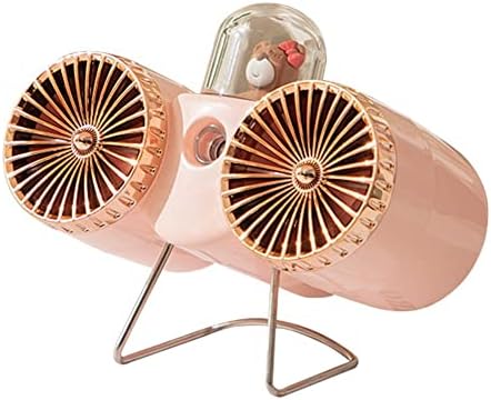 Lutiore Mini stoni ventilator prijenosni ventilator sa dvostrukom glavom USB punjivi hladnjak za