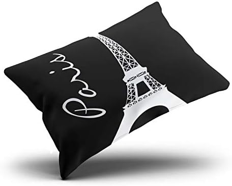 Weiniya spavaća soba Custom Custom Crno-bijela Eiffel Tower Pariz Bacite jastučni poklopac jastuk Case Moda