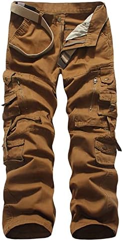 JEShifangjiusu muške obične pantalone sa ravnim rastezljivim Keperom, pamučne pantalone sa više džepova, taktičke