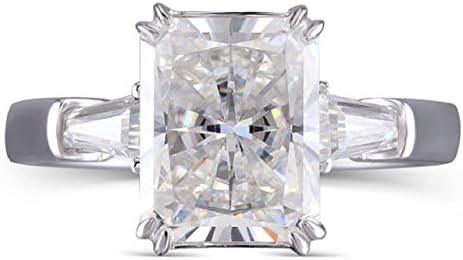GOWE 4ct 8X10mm F boja blistavog reza Moissanite simulirani dijamantski zaručnički vjenčani prsten originalan