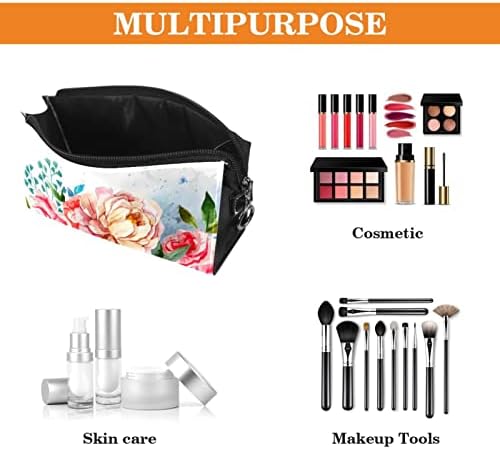 Travel Makeup Bag Vodootporna kozmetička torba torba za točku šminke za žene i djevojke, lubanje i