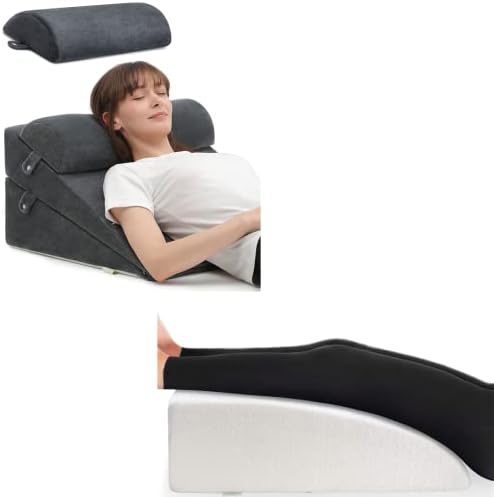 Pakovanje jastuka od Oasisspace za hirurgiju i jastuk od ostatka od 8 , 4pcs ortopedskog klinastog jastuka, memorijski pjena za spavanje klinovi za odrasle, nogu jastuk za podizanje kreveta klina