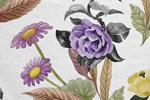 Ambesonne Botanički joga ručnik, akvarel umjetničko delo letnjeg vrta sa cvjetovitim cvijećem Tema prirode Majke,