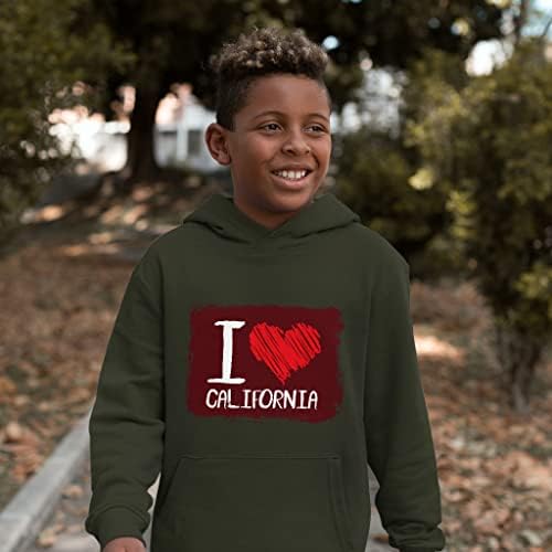 Volim kalifornijsku djecu 'spužvu Fleece Hoodie - USA Kids' hoodie - citati hoodie za djecu