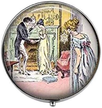 Ponos i predrasude-Jane Austen Art Photo Pill Box - Charm Pill Box - staklena kutija za slatkiše
