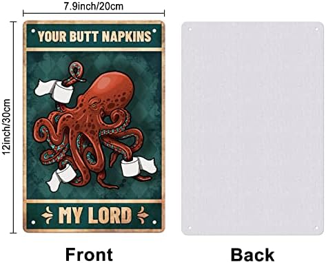 GLOBLELAND Octopus Vintage metalni Limeni znak plaketa Poster Retro vaše salvete moj Gospodar metalni