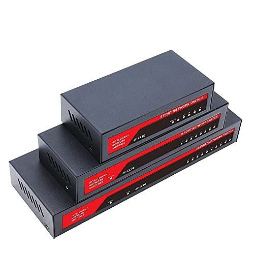 Kuwfi 8 Port Gigabit Ethernet mrežni prekidač 10/100 / 1000Mbps RJ45 LAN čvorište Radne površine Brzi Ethernet