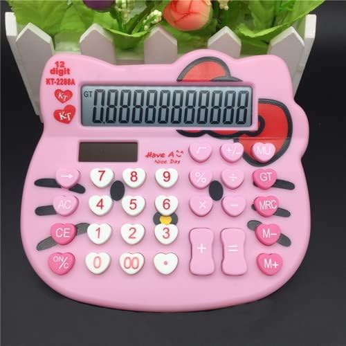 Hello Kitty Kalkulator, Xinyu Rasvjeta Creative Cute solarni kalkulator, 12-bitni veliki LCD ekran,