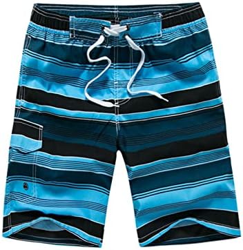 VALSEEL muške plaže kratke hlače Summer Thin Quiky-sušenje plaže Casual Drawstring Stripe štampane sportske