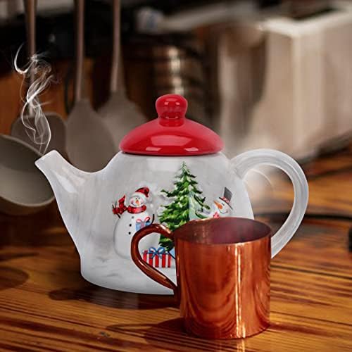 Doitool Dekorativno božićno stablo božićni keramički čaj za čaj Xmas kava božićni čajnik čajnik za