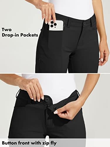 Willit ženske pantalone za golf istegnute planinarske hlače Brze suho lagane vanjske casual pantalone sa