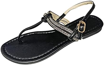 Ženske ravne papuče s klipom s kopčom na otvorenom na otvorenom na otvorenom sandalama, ljetni rimski klizač