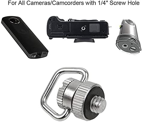 Foto & amp;Tech Nerđajući čelik 1/4 nosač kamere D-prsten sa remenom za vrat držač za narukvicu QR Adapter