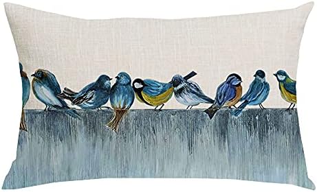 Wenianru mastilosbojne vodene ploče Plave ptice Proljeće Početna Kauč stolica Dekoracija kreveta lumbalna