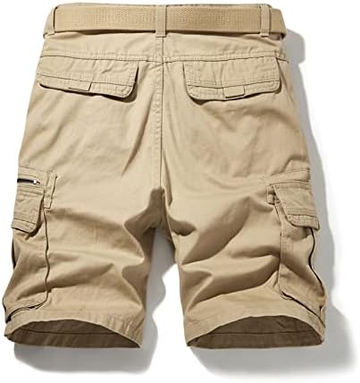 Muški klasični teretni kratki ljetni gumb sa čvrstim zatvaračem džepove pantalone labave ravne
